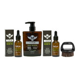 Pack 2 Aceite Barba, Cepillo Barba Y Shampoo Barba, Barberia