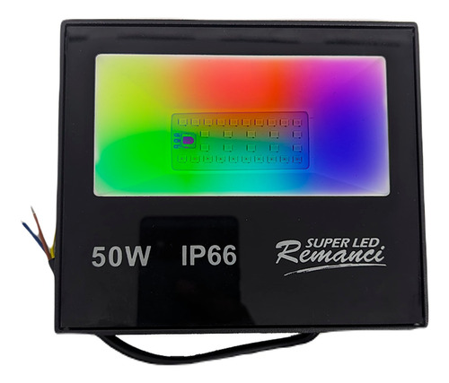 Refletor Holofote Led 50w Rgb Multicolorido Ip66 Personaliza