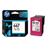 Cartucho De Tinta Hp 667 Tricolor 2ml 1 Unidad