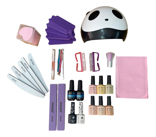 Kit Para Uñas Básico Lampara Uv Kit Decoracion Uñas 