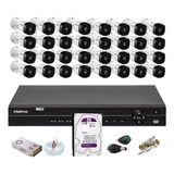 Kit Intelbras 32 Cameras 1120b Dvr 32 Canais Mhdx 1232 C/4tb