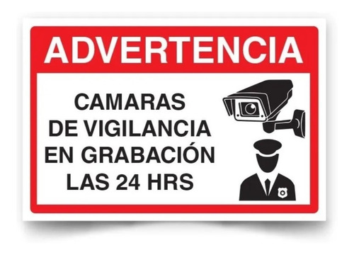 Trovicel Advertencia Cámaras De Vigilancia 30x20cm