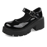 Zapatos Mary Jane Doll Shiny Para Mujer