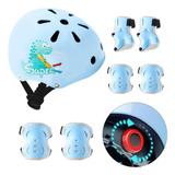 Casco De Bicicleta Para Ninos, Rodilleras, Coderas, Munequer