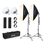 Kit De Iluminación Softbox Fotografía Continua Con Caja 50 X