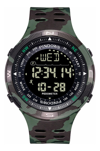 Reloj Electrónico Deportivo Con Podómetro Táctico De Camufla