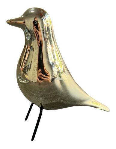 Passarinho Pássaro Porcelana Com Pés De Metal G  
