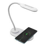 Lampara Velador Led Escritorio Carga Rapida Celular Qi Usb 