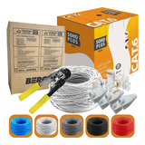 Cabo 50m Furukawa Cat6+10 Conector Rj45+capa+alicate Hikari