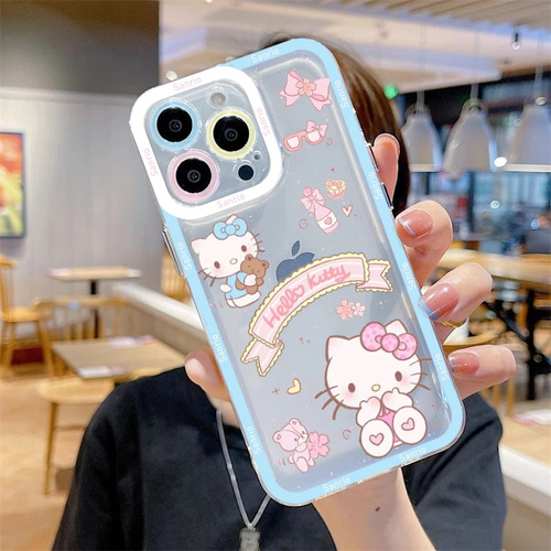 Funda Transparente Hello Kitty My Melody For iPhone 15