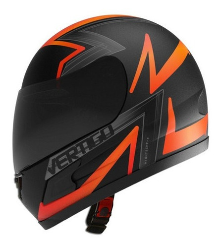 Casco Moto Vertigo Hk7 Bolt Naranja - Negro