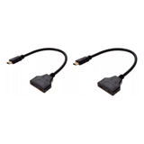 2 Cables Hdmi De Doble Divisor Puerto Dual 1 A Dos Salidas 