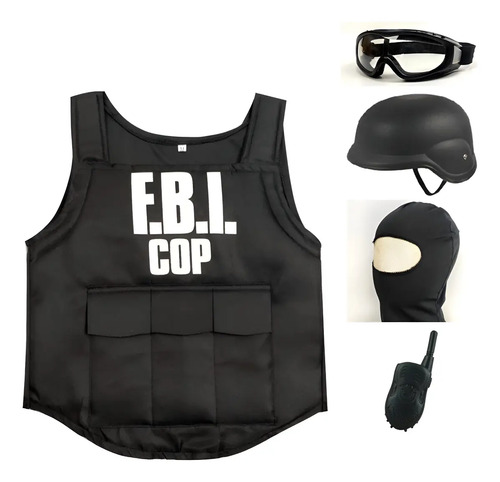 Trajes De Disfraz De Swat Fbi De Halloween Para Niños | Meses sin interés