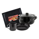 Set Cocina Olla Sartén Enlozado X 4 Piezas Jovifel