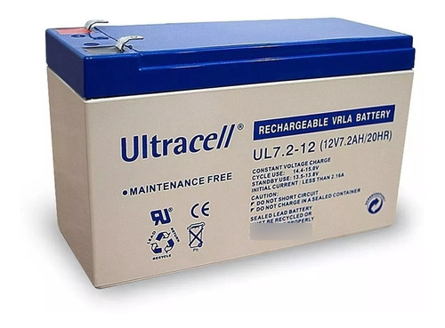 Bateria Gel Ups Leds Alarma 12v 7ah 12 7a Ultracell Original