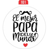 Stickers Día Del Padre  9 X 9 Por 50 Unidades