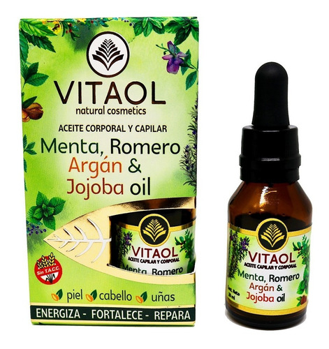 Aceite Vitaol Menta, Romero, Argán & Jojoba Oil