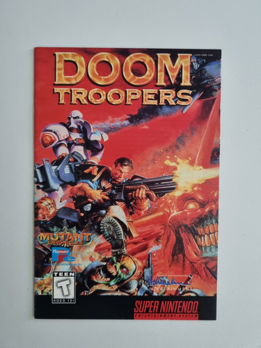 Instruction Booklet Doom Troopers Snes Super Nintendo 