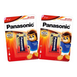 2 Baterias Alcalinas Panasonic 9v