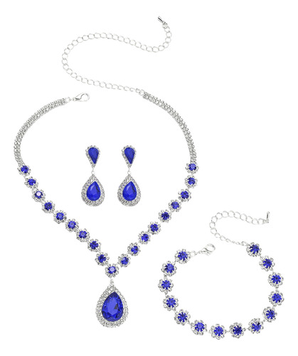 Set De Joyas Rhinton Sparkling Terdrop Para Ella