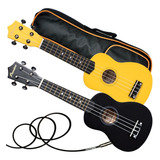 Ukelele Soprano Zurdo Electroacustico + Funda Acolchada Pua