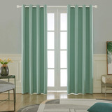 Blucoastline Cortinas Opacas Hechas De Tela Brillante Con A. Color Menta