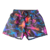 Shorts Tactel Praia Piscina Masculino Bebê Tam.1t Dinossauro