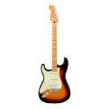 Fender Player Plus Stratocaster, Left-hand, Sunburst, Zurda Color Naranja Oscuro Material Del Diapasón Maple Orientación De La Mano Zurdo