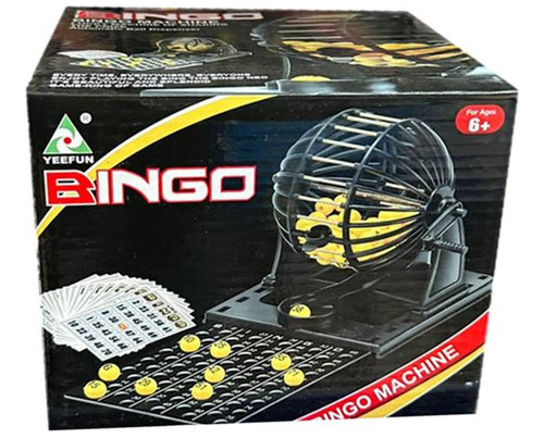 Bingo Juego De Mesa Lotto Negro 6+ Para Niños