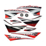 Kit Jogo De Adesivo Xtz 250 Lander 2011 Vemelha