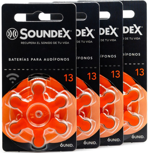 Soundex Paquete De Pilas Auditivas 13 Con 24 Pz
