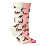 Calcetín Hush Puppies V23w Pack Basset Blanco Mujer