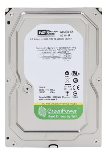 Hd 500 Gb Próprio Para Dvr Wd Green Power