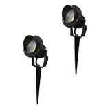 Combo Estaca 20w Luz Calida  Ip65 Exterior/jardin Por 2 Unid