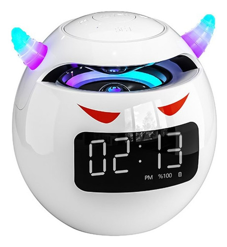Reloj Despertador Diablo Parlante Bluetooth Radio Fm Tarjeta
