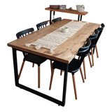 Mesa Comedor Industrial 160x90x75 Cms + 6 Sillas Windsor