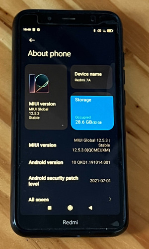 Celular Redmi 7a Dual Usado 32gb Capacidad - 2gbram Un Caño!