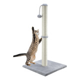 Rascador Vertical Para Gatos: Sisal, Bola Colgante (gris).