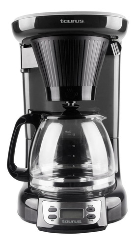 Cafetera Programable Taurus Velvet Digital, 12 Tazas Color Negro