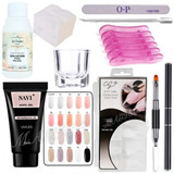 Kit Completo Uñas Polygel Capsulas Solución Wippes Lima