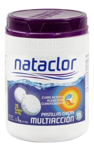 Cloro En Pastillas Multiaccion 50gr 1k Piscina Lona Nataclor