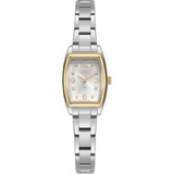 Relogio Technos Feminino Prata Dourado Quadrado Pequeno Mini