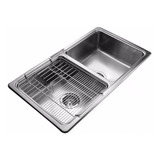 Pileta De Cocina Bacha Johnson Acero Quadra Q76a Brillosa