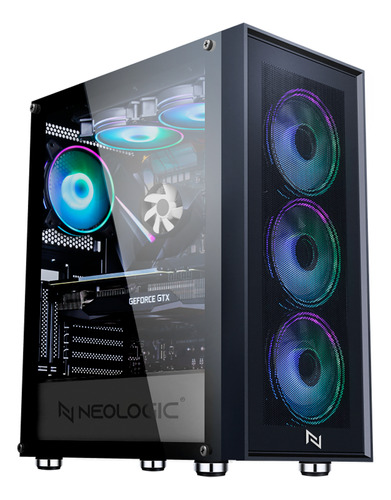 Gabinete Gamer Neologic Guardian, Vidro Temperado, Com 3 Fan