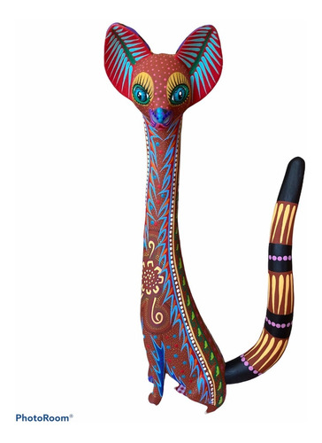 Alebrije Gato Madera Oaxaca