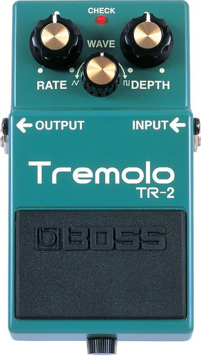 Pedal Tremolo Para Guitarra Boss Tremolo Tr-2, Cor Verde