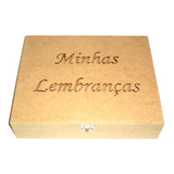 Caixa Minhas Lembranças Recordações  Mdf Cru Ref 3365