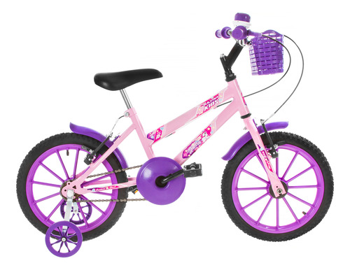 Bike Aro 16 Infantil Para Menina Ultra Bikes Com Cestinha