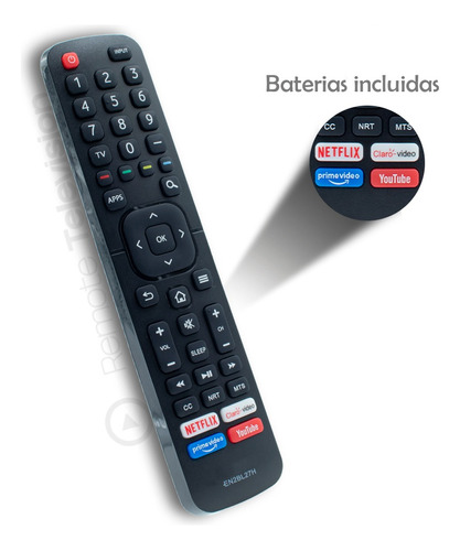 Control Remoto Hisense Smart En2bl27h Prime Video Netflix