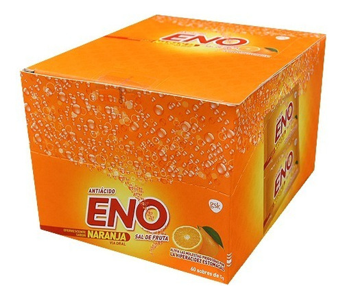 Pack Sal De Frutas Eno Naranja 120 Sobres.